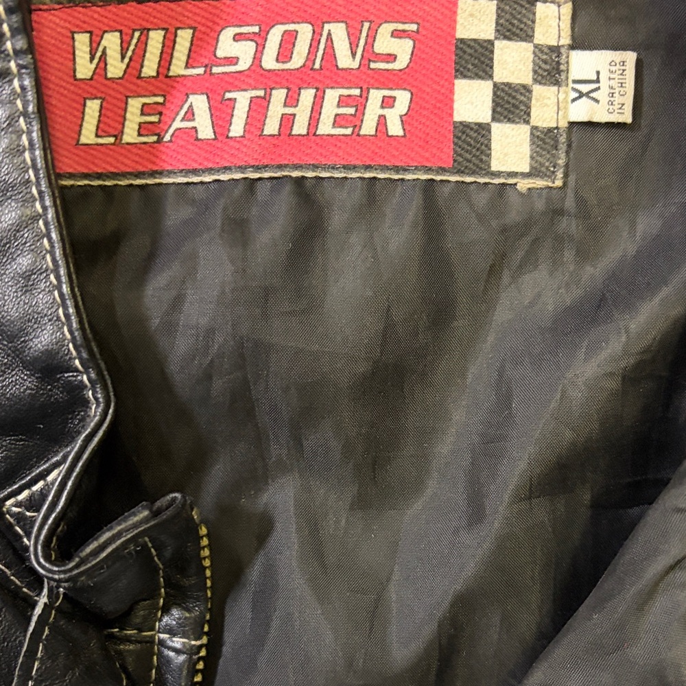 New Wilsons Leather Black Jacket for Women Size XL